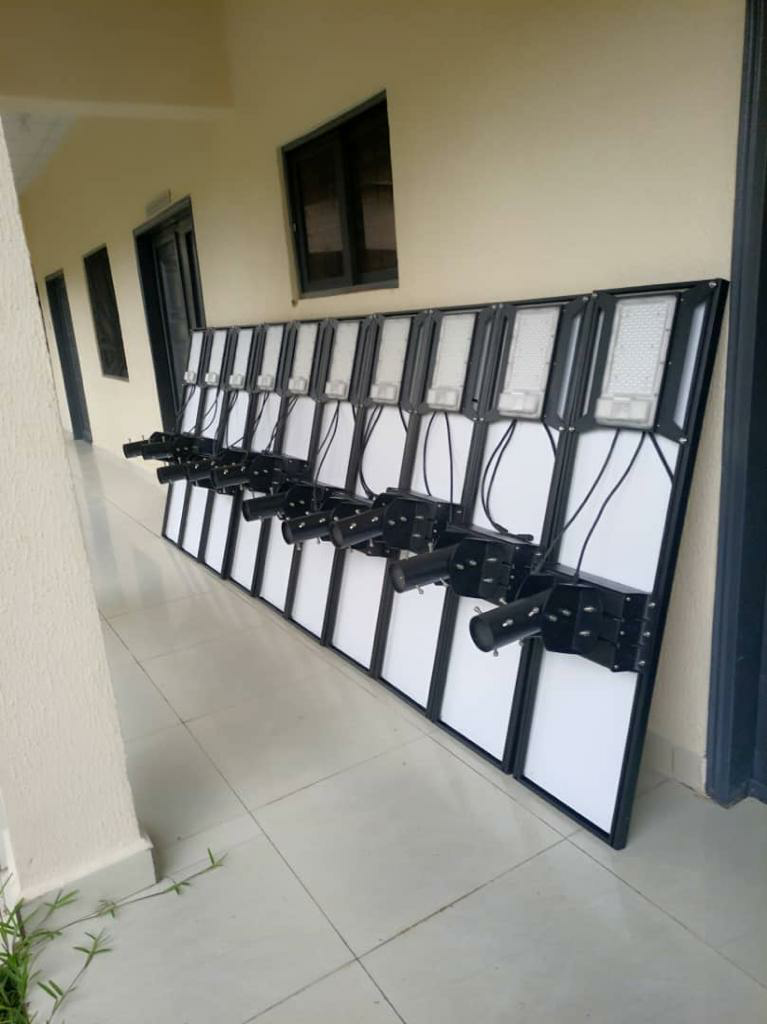 solar street light before installation