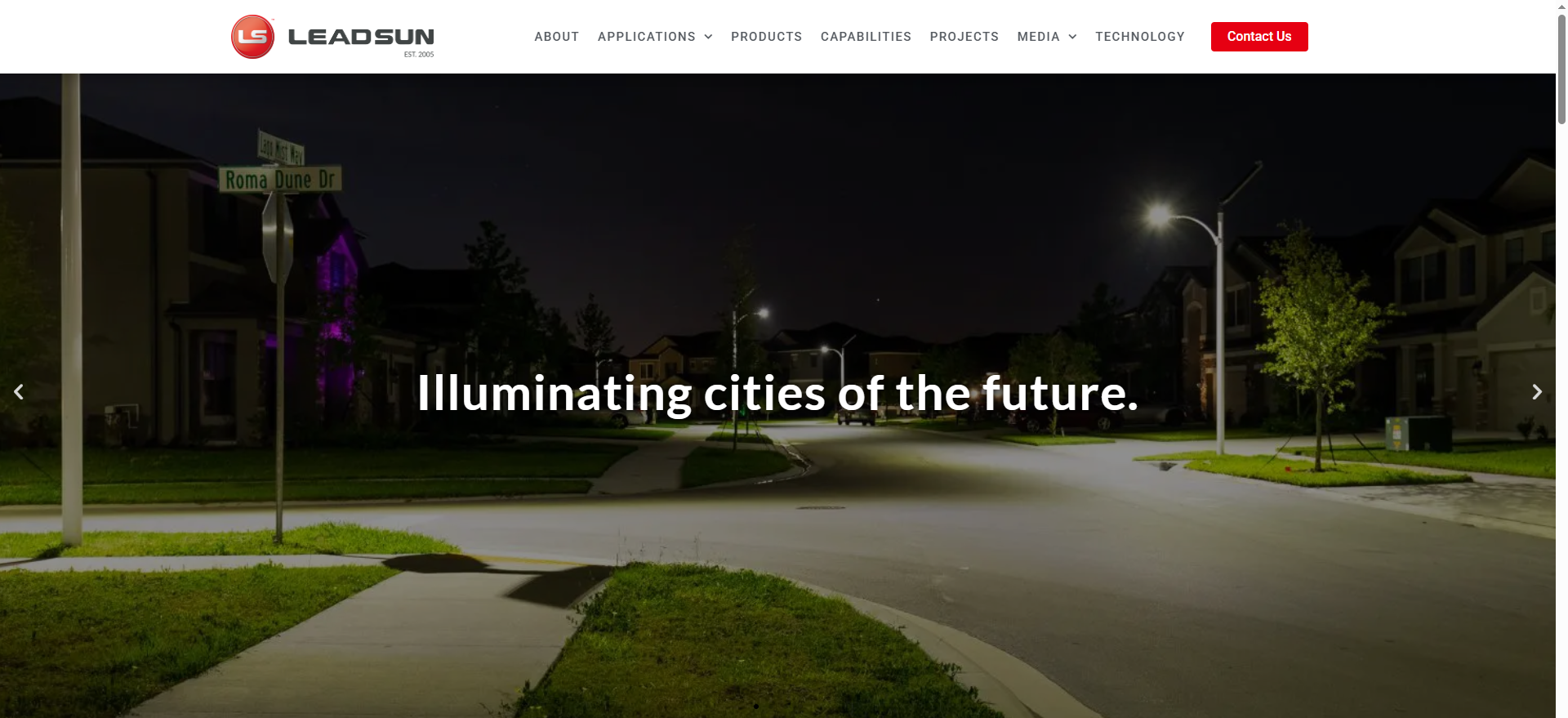 website homepage- leadsun